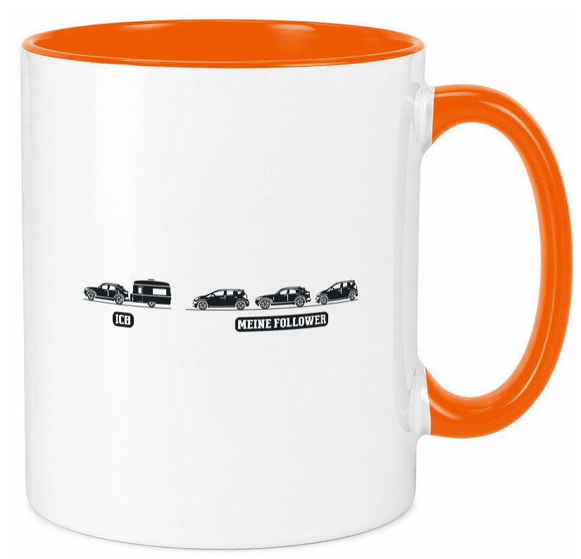 Ich | Meine Follower Camper Autos lustig Humor Geschenkidee Geschenk Tasse