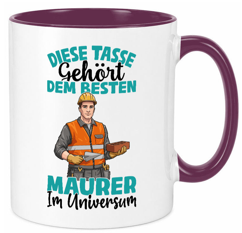 Im Universum: Maurer | Bau Handwerker Geschenkidee Humor Tasse