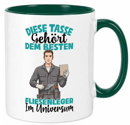 Im Universum: Fliesenleger | Fliesenlegen Bau Geschenk Humor Geschenkidee