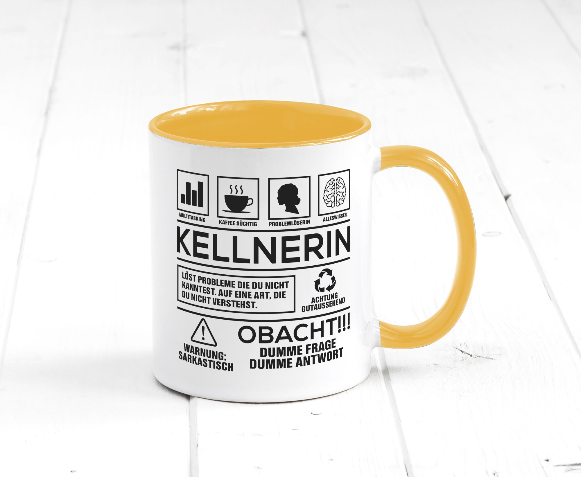 Achtung Probleme Kellnerin | Beruf kellnern Bedienung lustiger Spruch Geschenk