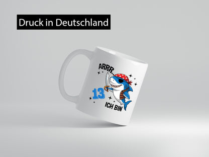 13. Geburtstag | 13 Jahre Arr Pirat Hai Piraten lustig Geschenkidee Geschenk