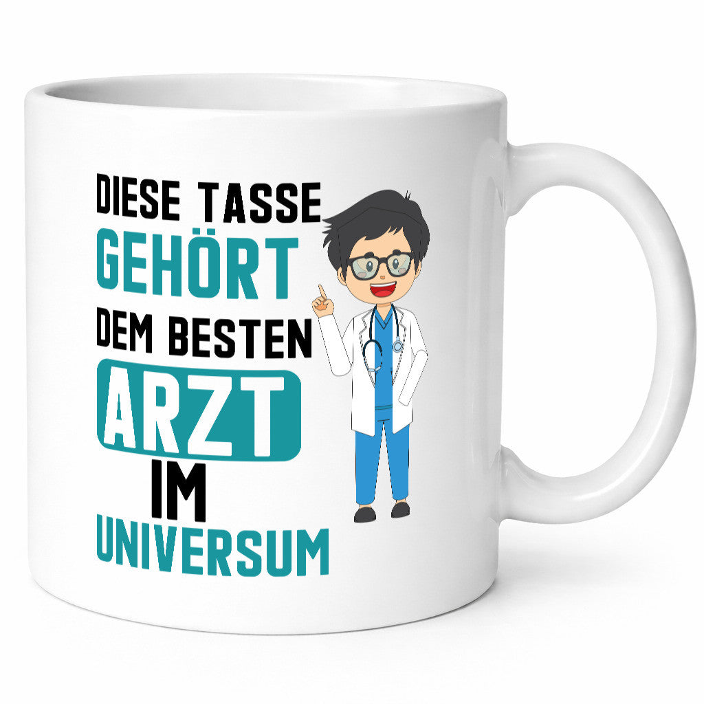 Bester Arzt im Universum | Ärzte Doktor Krankenhaus Geschenkidee Humor Tasse