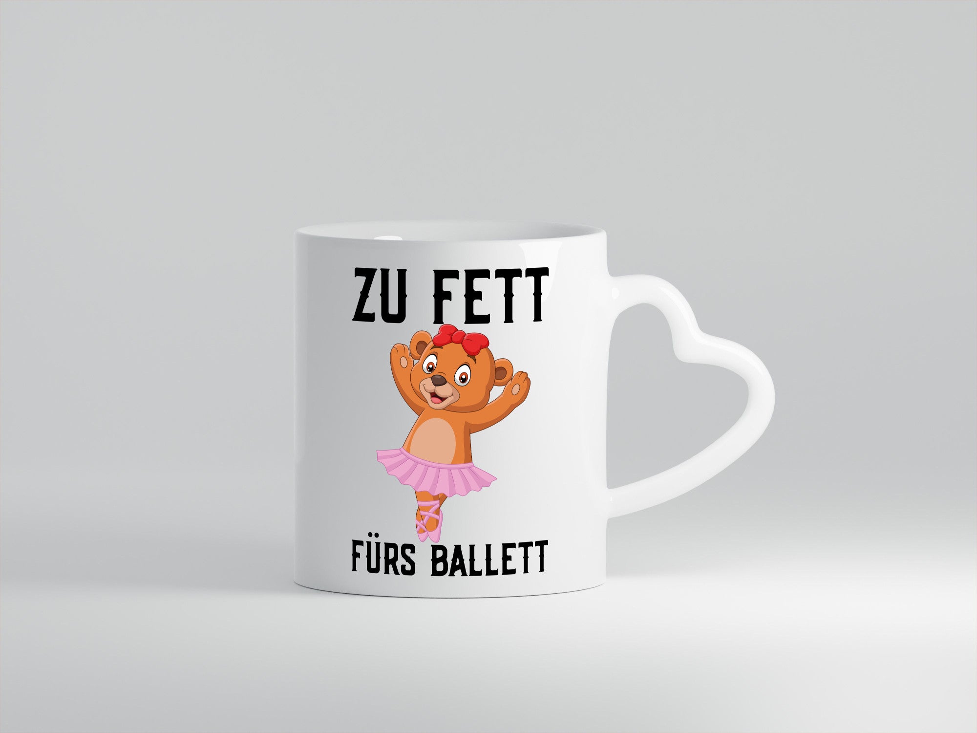 Zu Fett fürs Ballett | Dicker Bär Tutu lustiger Comic lustig Humor Geschenkidee