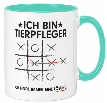 Löse Probleme: Tierpfleger | Pflegeberuf Tierheim v3 lustiger Spruch Geschenk Tasse