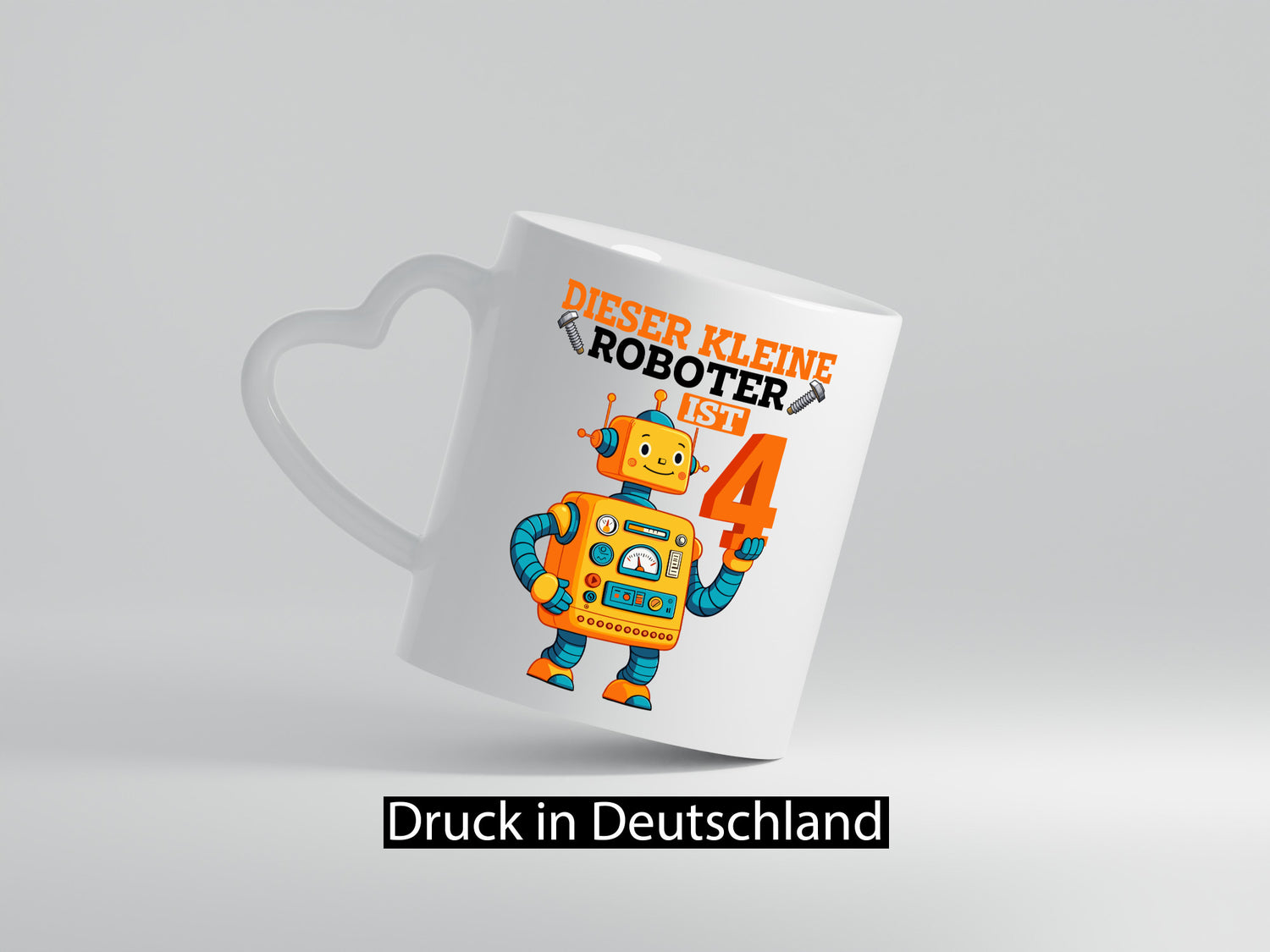 4. Geburtstag | 4 Jahre Roboter Junge Geschenkidee Humor Tasse