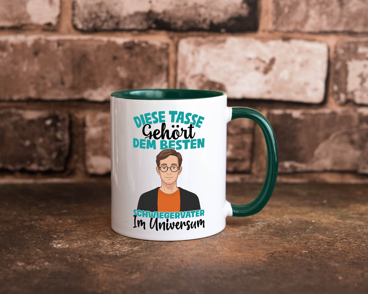 Im Universum: Schwiegervater |Schwiegersohn | Beziehung Geschenkidee Familie Tasse