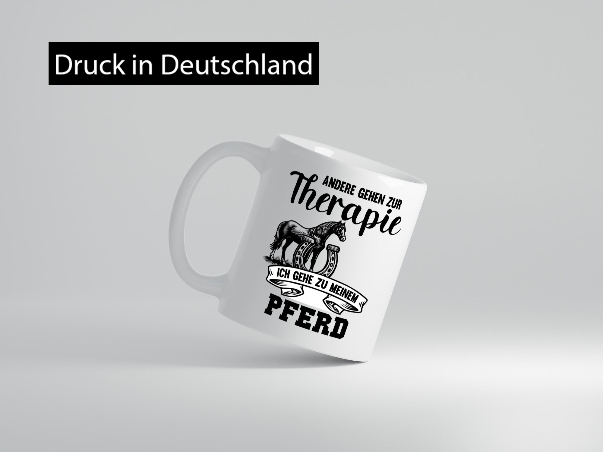 Andere gehen zur Therapie ich gehe zu meinem Pferd Humor Geschenkidee Tasse