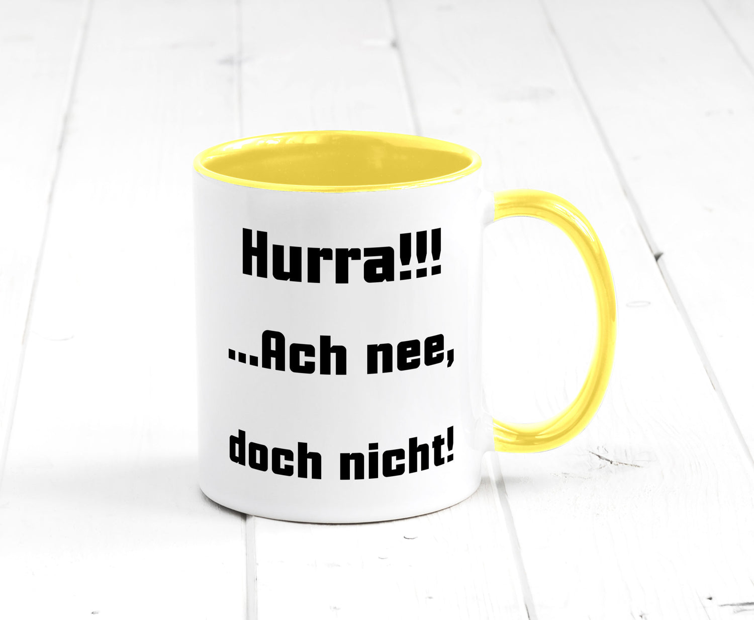 Hurta ach nee, doch nicht Geschenk Humor Geschenkidee lustiger Spruch Tasse