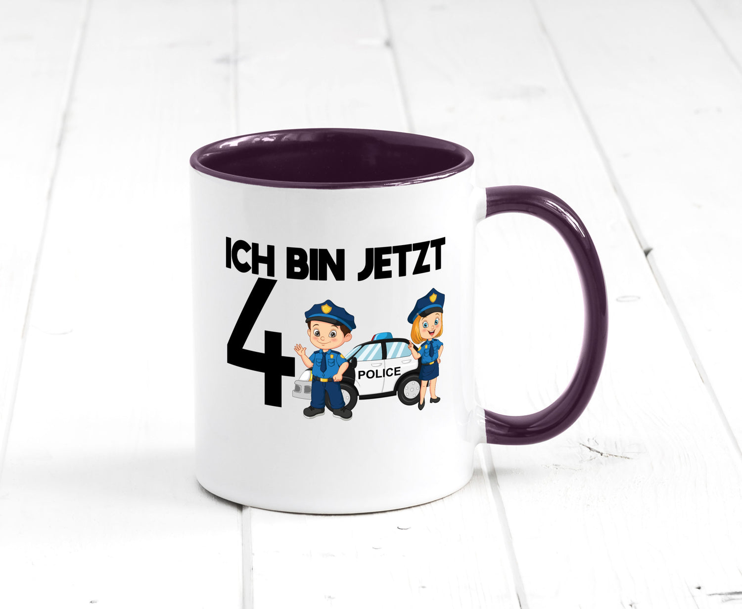 Ich bin jetzt 4 | Polizei 4. Geburtstag Jähriger Geschenk Geschenkidee lustiger