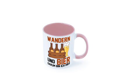 Wandern und Bier darum bin ich hier | Bierkasten lustiger Spruch Geschenk Humor