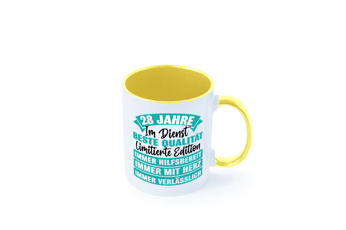 28 Jahre im Dienst | Jubiläum Arbeit lustig Kollegen Büro Geschenk Tasse