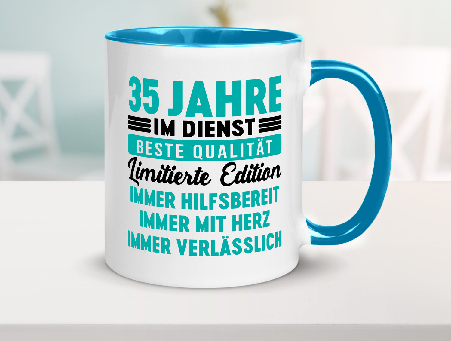 35 Jahre im Dienst | Jubiläum Arbeit v5 lustig Kollegen Büro Geschenk Tasse