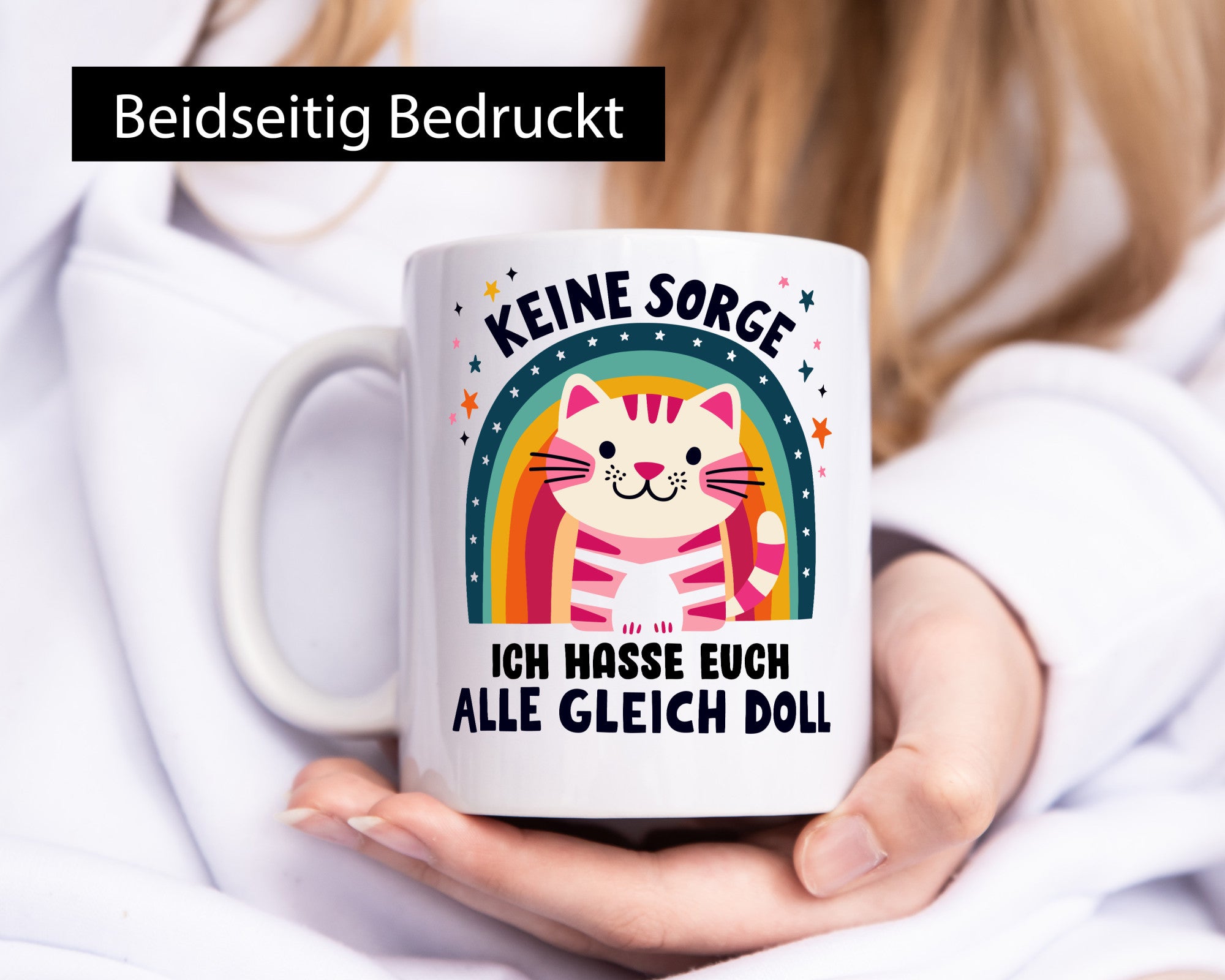 Ich hasse euch alle gleich doll | Katze Sarkasmus lustig Tierliebhaber Humor