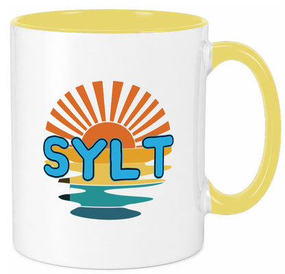Sylt Tasse | Sonnenuntergang Sylter Möwen Motiv Geschenkidee Humor