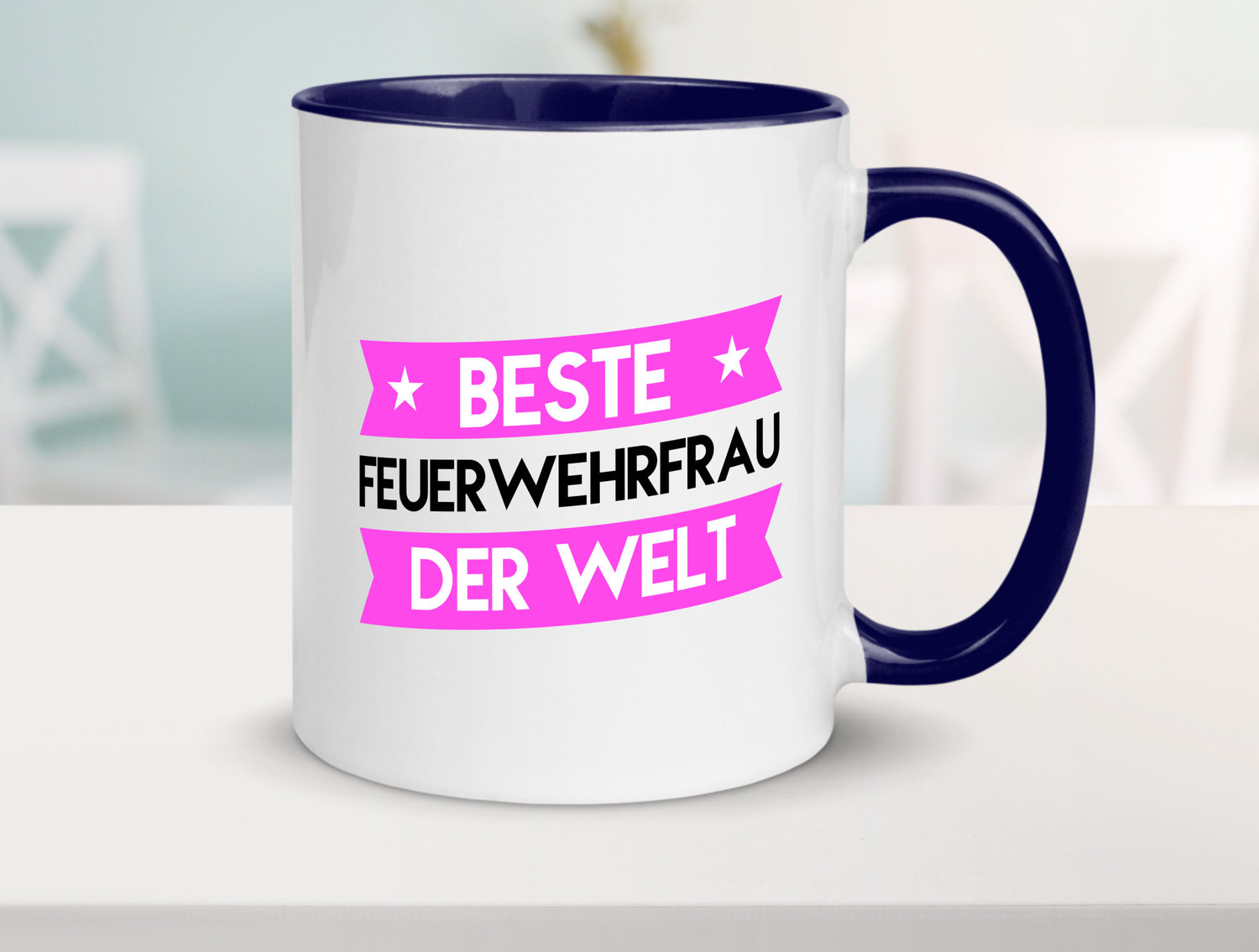 Bester Feuerwehrfrau | Feuerwehr lustig Humor Geschenkidee Geschenk Tasse