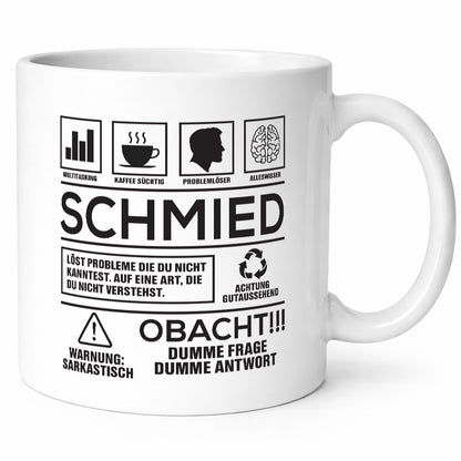 Achtung Probleme Schmied | schmieden Humor Geschenkidee Tasse