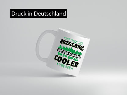 Ich bin im Arzgebirge geboren | Gebirge Sterne Humor Geschenkidee Tasse