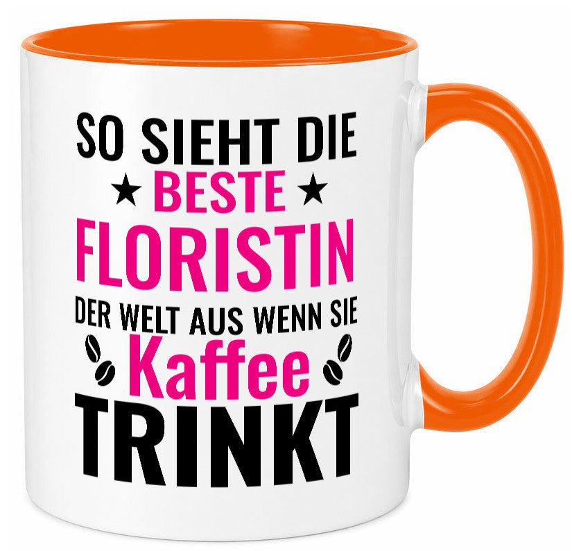 Kaffee trinkt: Floristin | Blumen Verkäuferin lustiger Spruch Geschenk Humor