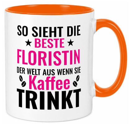 Kaffee trinkt: Floristin | Blumen Verkäuferin lustiger Spruch Geschenk Humor