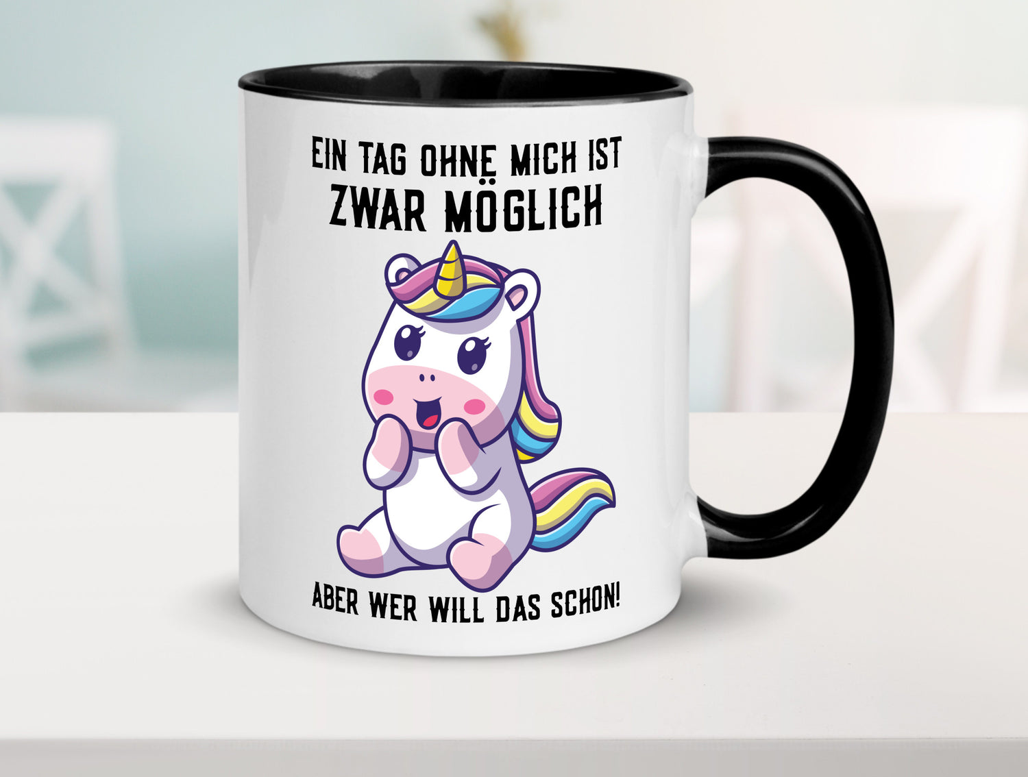 Ein Tag ohne mich ist möglich | süßes Einhorn Comic Geschenk Humor Geschenkidee