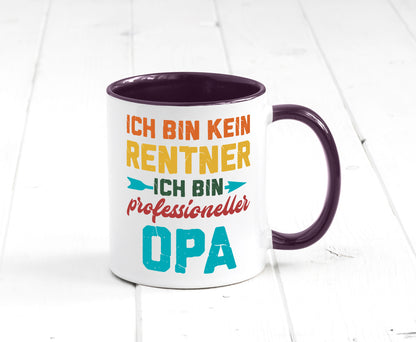 Ich bin Professioneller Opa | Rentner Großvater Geschenkidee Familie Humor Tasse