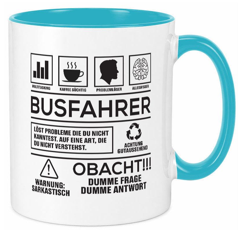 Achtung Probleme Busfahrer | Berufsfahrer Fahrer Geschenk Arbeit Kollegen Büro