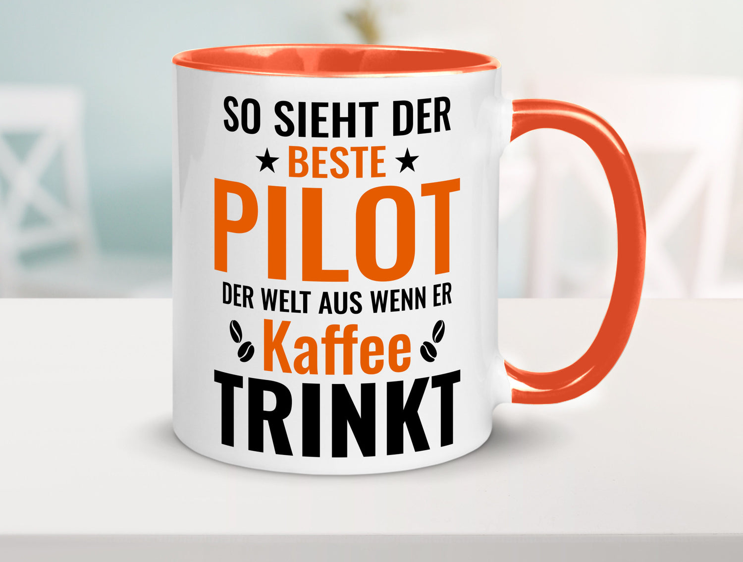Kaffee trinkt: Pilot | Flugzeug Piloten lustiger Spruch Geschenk Humor