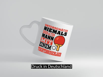 Never underestimate an old man | Table Tennis Bat Funny Humour Gift Idea