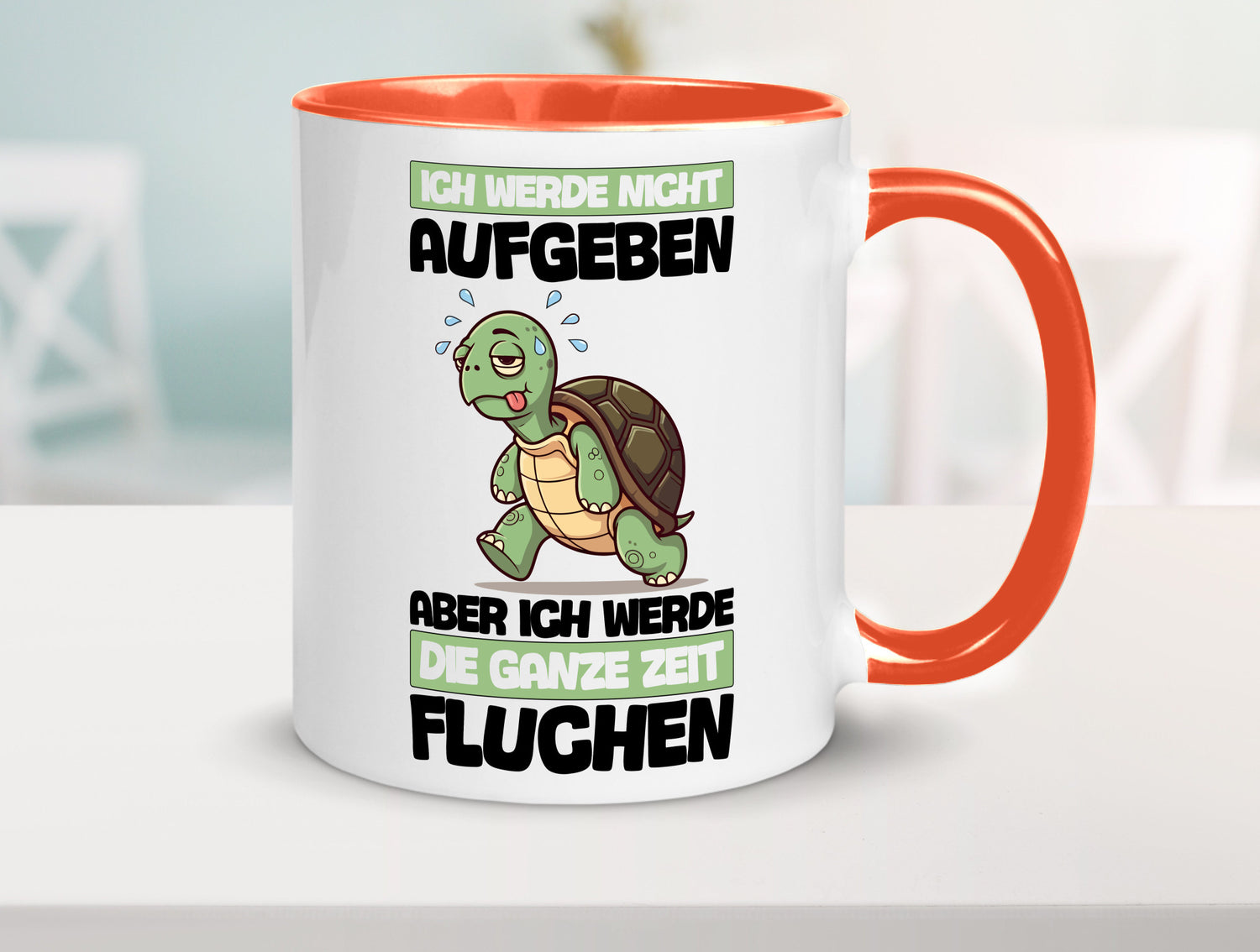 Ich geb nicht auf werde aber fluchen | Schildkröte Joggen v2 Humor Geschenkidee