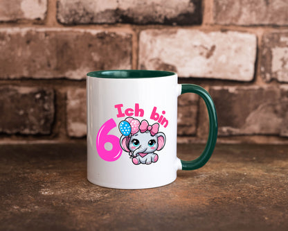 6. Geburtstag | 6 Jahre Elefant Mädchen Humor Geschenkidee Tasse