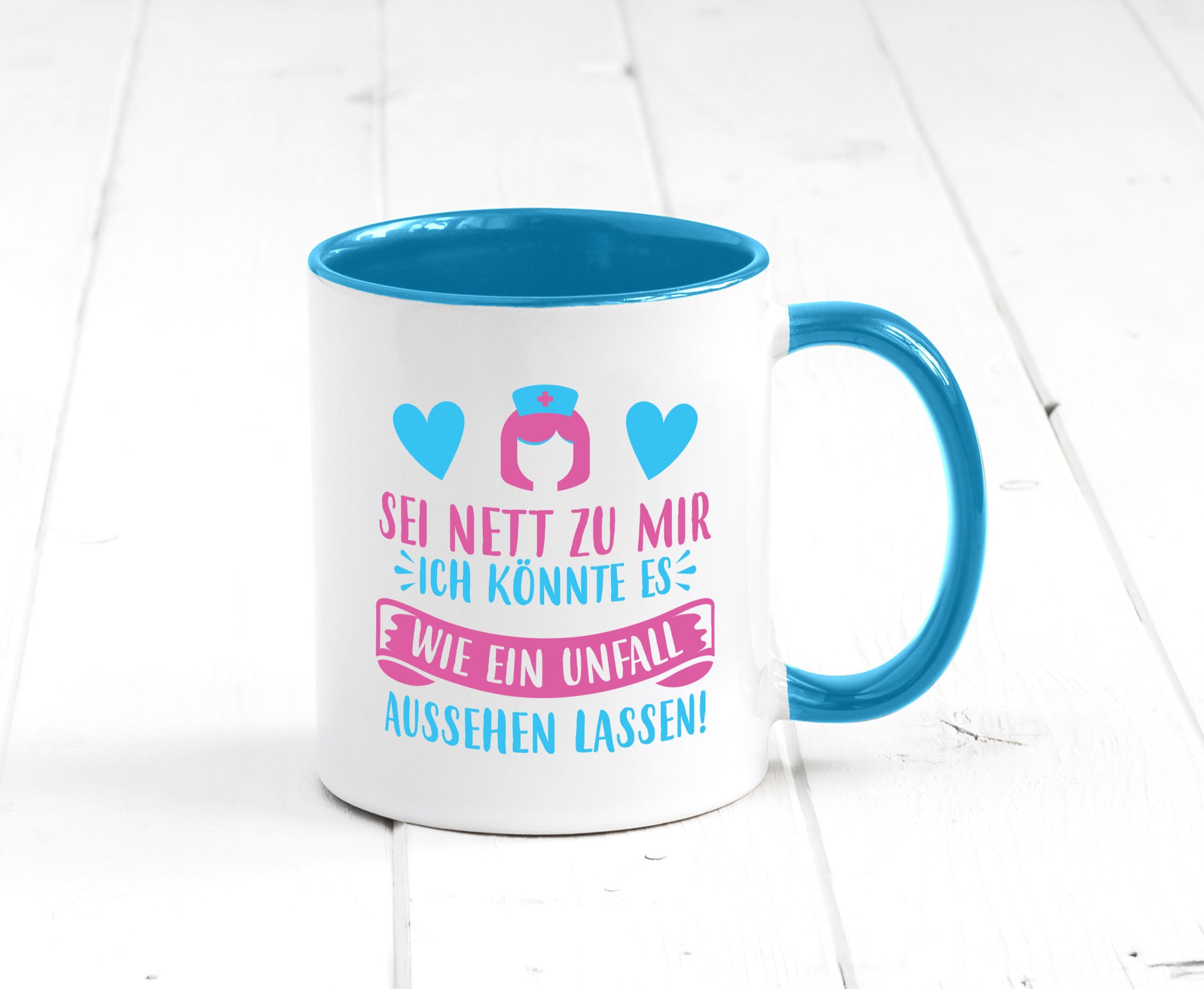Sei nett, könnte wie ein Unfall aussehen | Kopf lustiger Spruch Geschenk Humor