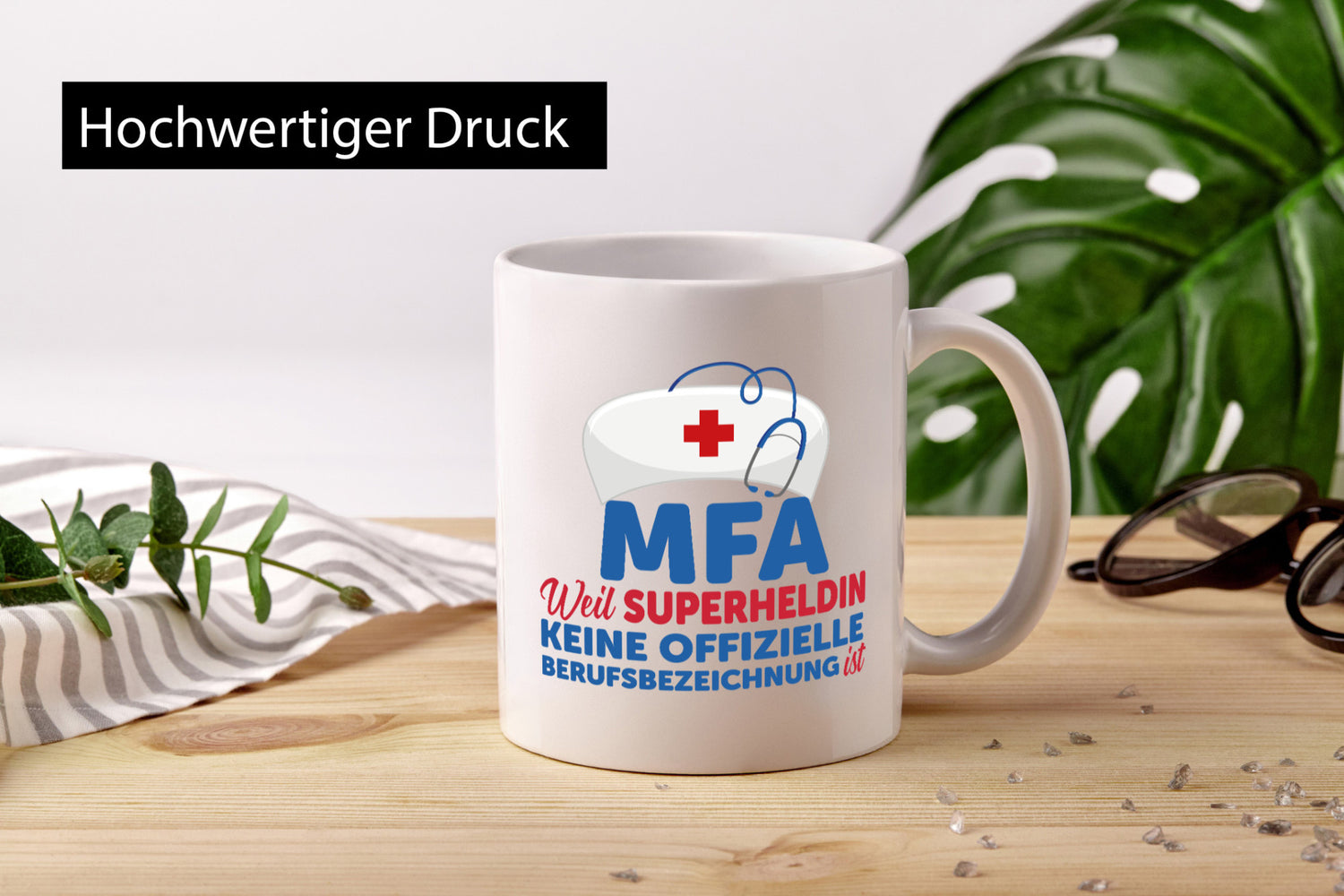 MFA Superheldin | Frauen Beruf Spruch Tasse Humor Geschenk Arbeit Kollegen Büro