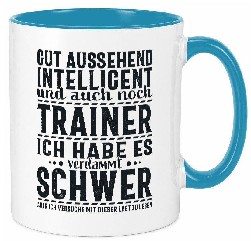 Gut aussehender Trainer |gestrichelte Linie | Punkte lustiger Spruch Geschenk