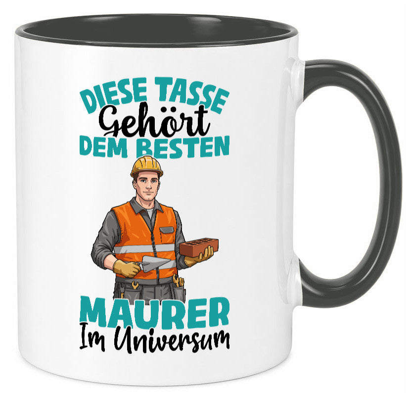 Im Universum: Maurer | Bau Handwerker Geschenkidee Humor Tasse