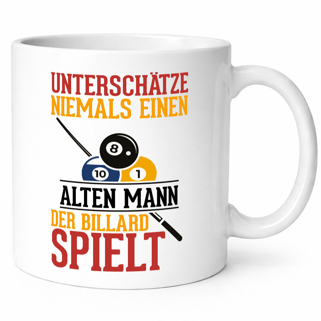 Billardspieler | Alter Mann Fähigkeiten Billardkugeln Geschenkidee Humor Tasse