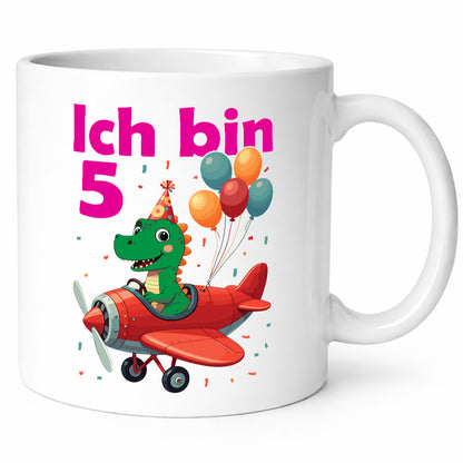 5. Geburtstag | 5 Jahre Drache Flugzeug lustiger Spruch Geschenk Geschenkidee