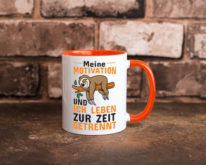 Keine Motivation | Faultier Tasse Büro Humor faul Geschenk Arbeit Kollegen