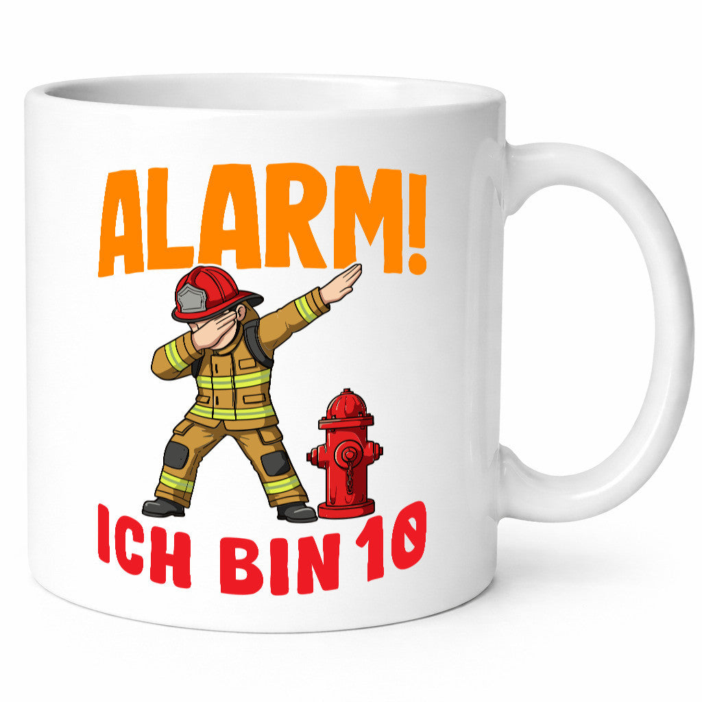 10. Geburtstag | 10 Jahre Feuerwehr Junge lustig Geschenkidee Geschenk Tasse