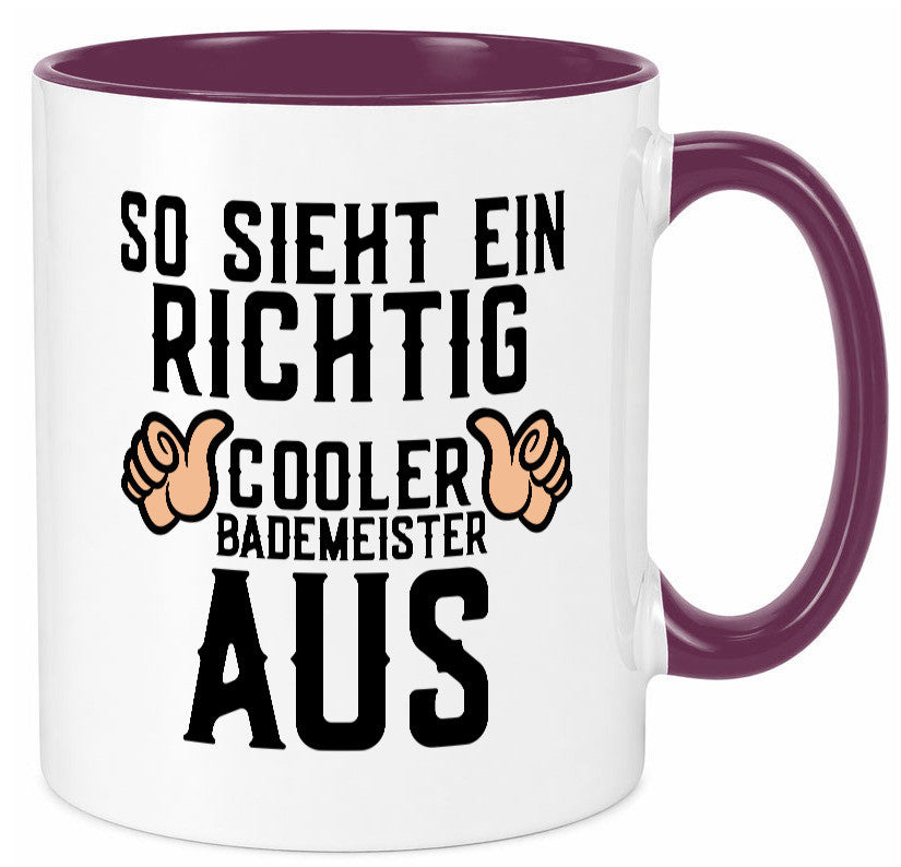 Richtig cooler Bademeister | Daumen hoch Schwimmbad lustig Humor Geschenkidee