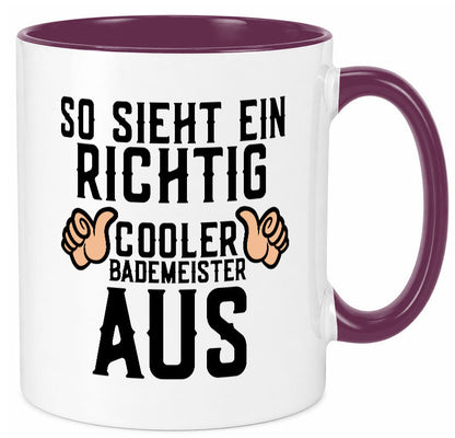 Richtig cooler Bademeister | Daumen hoch Schwimmbad lustig Humor Geschenkidee