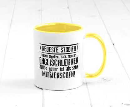 Neuste Studien: Englischlehrer | Schule Englisch Humor Geschenkidee Tasse