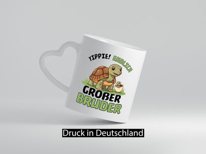 Yippie endlich großer Bruder | Schildkröte Geschwister lustiger Spruch Geschenk