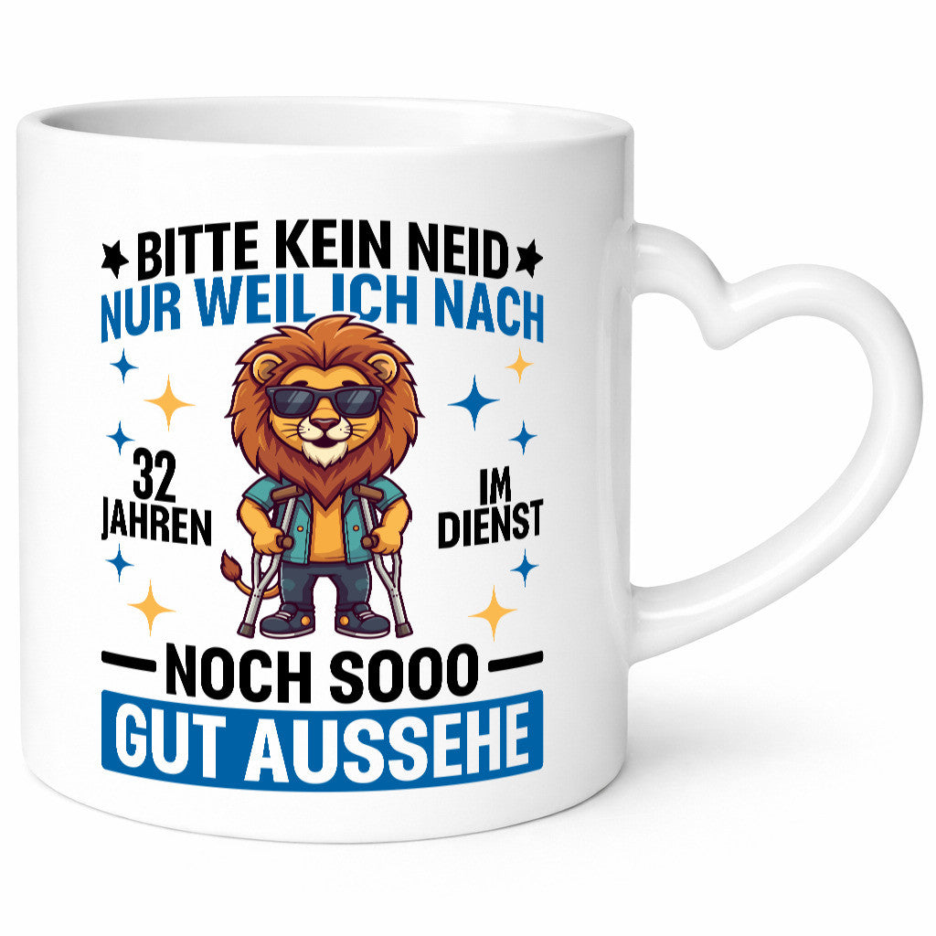 32 Jahre im Dienst | Arbeitsjubiläum Arbeit Geschenkidee Kollegen Büro Humor