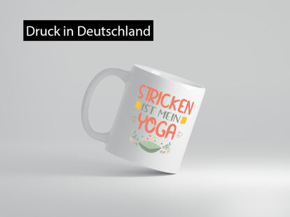 Stricken ist mein Yoga | Sticken Wolle Geschenkidee Humor Tasse