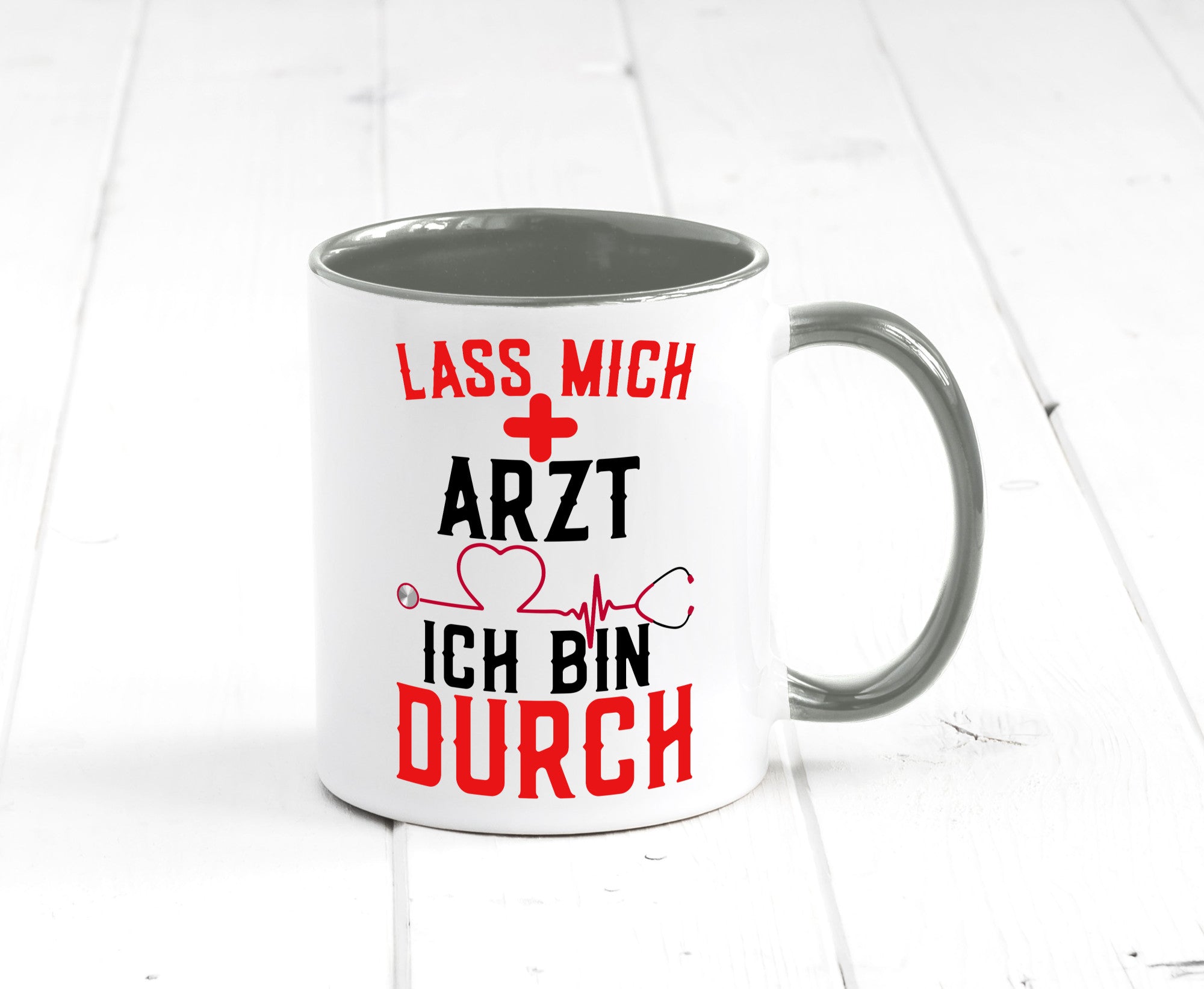 Arzt | Lass mich durch Herz Doktor Krankenhaus Puls Humor Geschenkidee Tasse