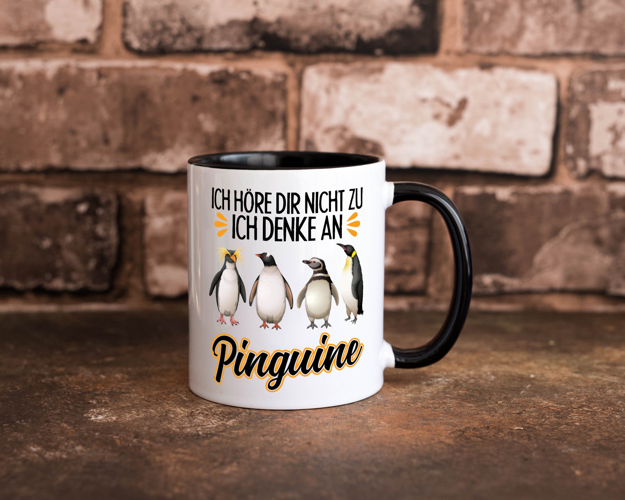 Ich denke an Pinguine Geschenkidee Humor Tasse