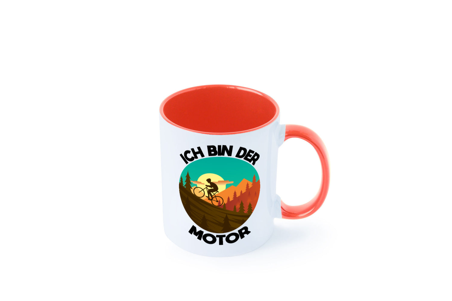 Ich bin der Motor | Mountainbiking Fahrrad Berge Geschenkidee Humor Tasse