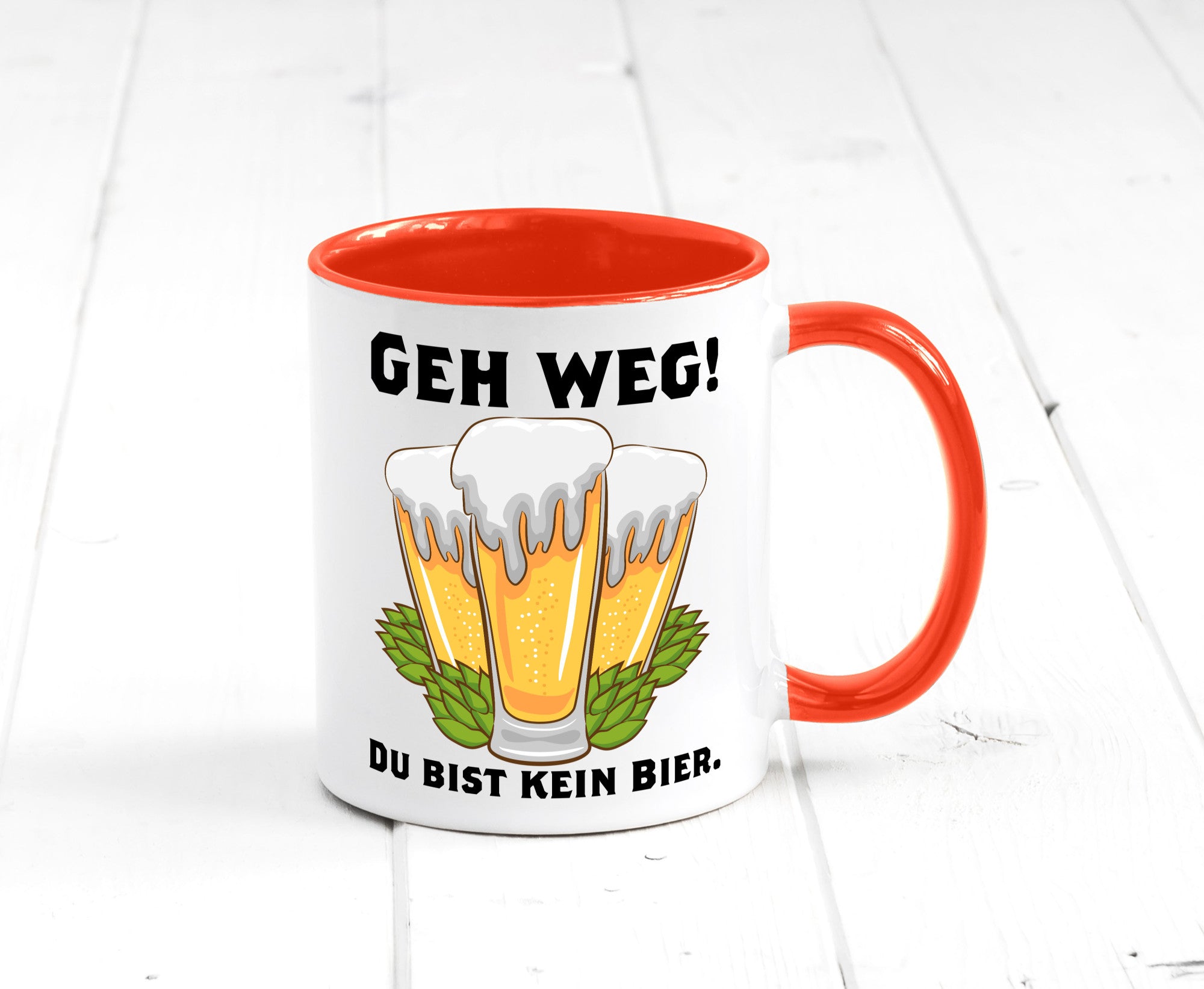 Geh weg du bist kein Bier | bierliebhaber v2 Humor Geschenkidee Tasse