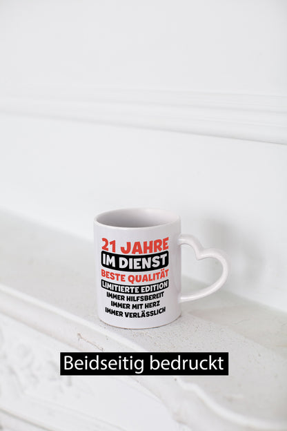 21 Jahre im Dienst | Jubiläum Arbeit v3 lustig Kollegen Büro Geschenk Tasse