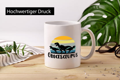 Omasaurus | Muttertag Dinosaurier Humor Familie Geschenkidee Tasse